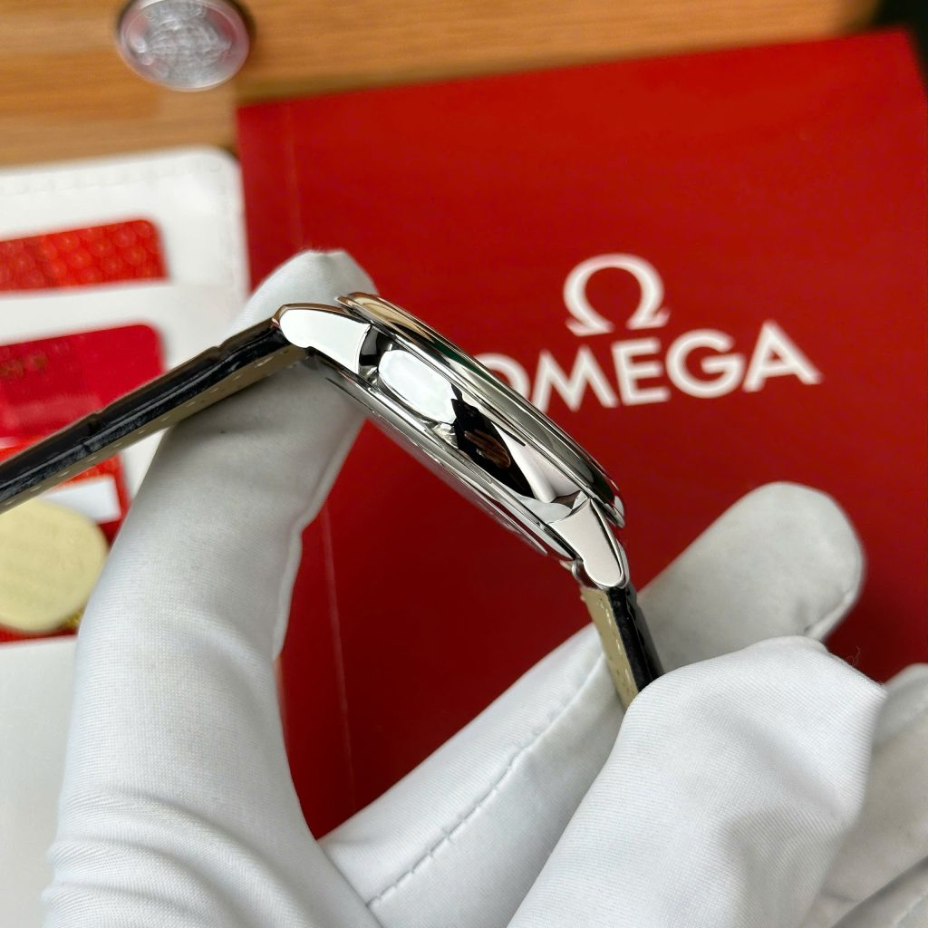 Omega De Ville Prestige Power Reserve Replica 11 Watch Black Leather Strap 39 (2)