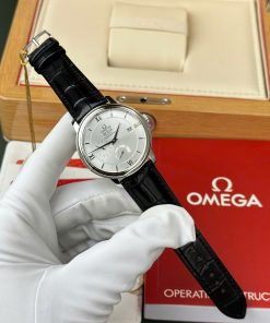 Omega De Ville Prestige Power Reserve Replica 11 Watch Black Leather Strap 39 (2)