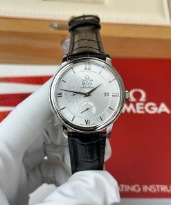Omega De Ville Prestige Power Reserve Replica 11 Watch Black Leather Strap 39 (2)
