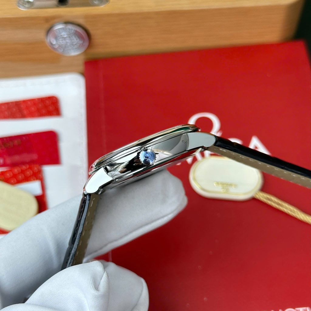 Omega De Ville Prestige Power Reserve Replica 11 Watch Black Leather Strap 39 (2)