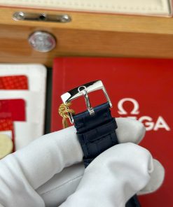 Omega De Ville Prestige Power Reserve Replica 11 Watch Gray Dial Leather Strap 39 (2)