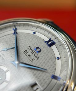 Omega De Ville Prestige Power Reserve Replica 11 Watch Gray Dial Leather Strap 39 (2)
