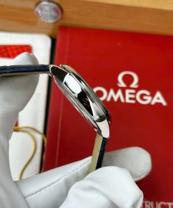 Omega De Ville Prestige Power Reserve Replica 11 Watch Gray Dial Leather Strap 39 (2)