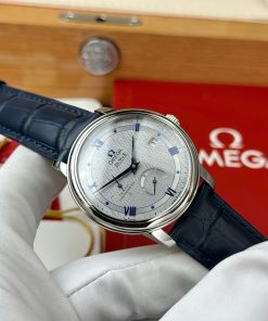 Omega De Ville Prestige Power Reserve Replica 11 Watch Gray Dial Leather Strap 39 (2)