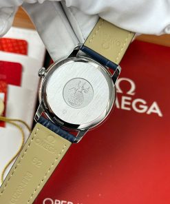 Omega De Ville Prestige Power Reserve Replica 11 Watch Gray Dial Leather Strap 39 (2)