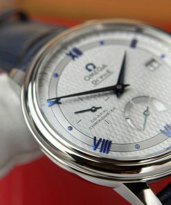 Omega De Ville Prestige Power Reserve Replica 11 Watch Gray Dial Leather Strap 39 (2)