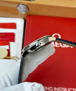 Omega De Ville Prestige Power Reserve Replica 11 Watch Gray Dial Leather Strap 39 (2)