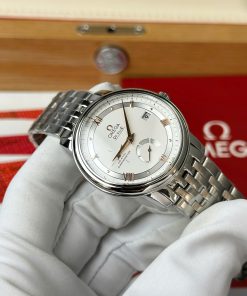 Omega De Ville Prestige Power Reserve Replica Watch White Dial Metal Wire 39 (1)