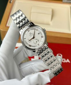 Omega De Ville Prestige Power Reserve Replica Watch White Dial Metal Wire 39 (1)