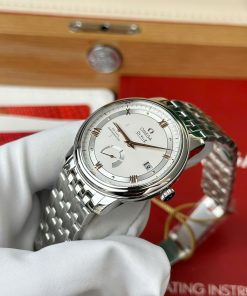 Omega De Ville Prestige Power Reserve Replica Watch White Dial Metal Wire 39 (1)