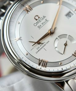 Omega De Ville Prestige Power Reserve Replica Watch White Dial Metal Wire 39 (1)