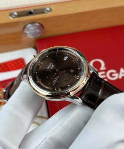 Omega De Ville Prestige Power Reserve Rose Gold Replica 11 Watch Chocolate Dial 39 (2)