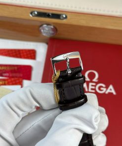 Omega De Ville Prestige Power Reserve Rose Gold Replica 11 Watch Chocolate Dial 39 (2)