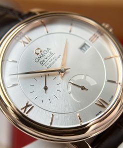 Omega De Ville Prestige Power Reserve Rose Gold Replica 11 Watch Leather Strap 39 (2)