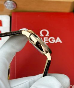 Omega De Ville Prestige Power Reserve Rose Gold Replica 11 Watch Leather Strap 39 (2)