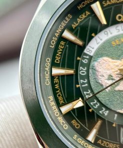 Omega Seamaster Aqua Terra Worldtimer Replica Watches Green 43mm (1)