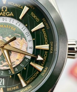 Omega Seamaster Aqua Terra Worldtimer Replica Watches Green 43mm (1)