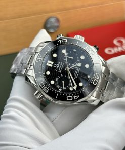 Omega Seamaster Diver 300M Chronograph Replica 1 1 Watch Black Dial N1 Factory 44mm (2)