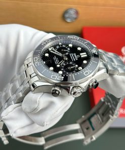 Omega Seamaster Diver 300M Chronograph Replica 1 1 Watch Black Dial N1 Factory 44mm (2)