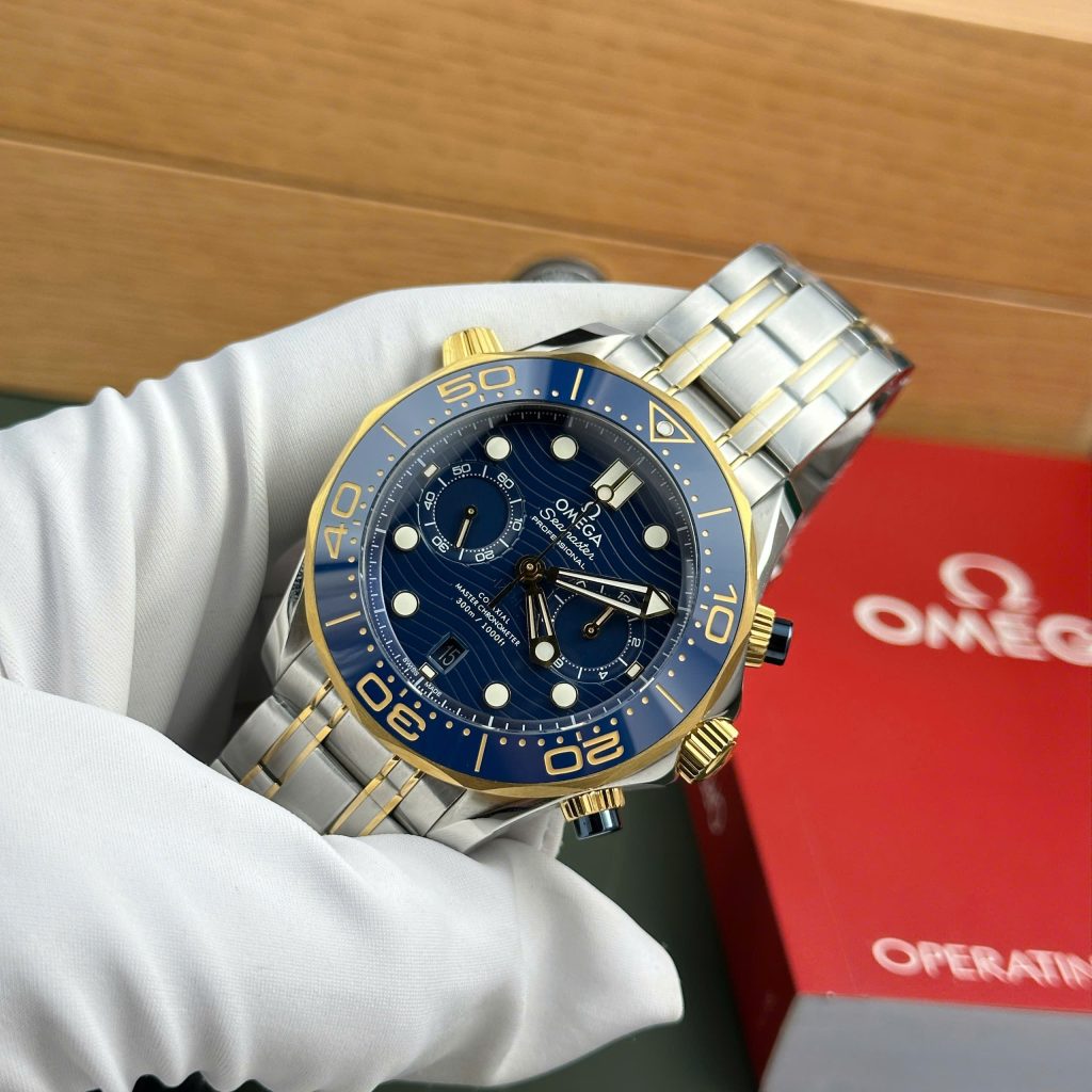 Omega Seamaster Diver 300M Chronograph Replica 11 Watch Blue Dial N1 Factory 44mm (2)