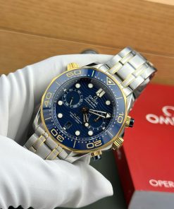 Omega Seamaster Diver 300M Chronograph Replica 11 Watch Blue Dial N1 Factory 44mm (2)