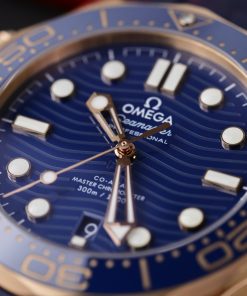 Omega Seamaster Diver 300M Rose Gold Replica Watches Dial Blue 42mm (2)