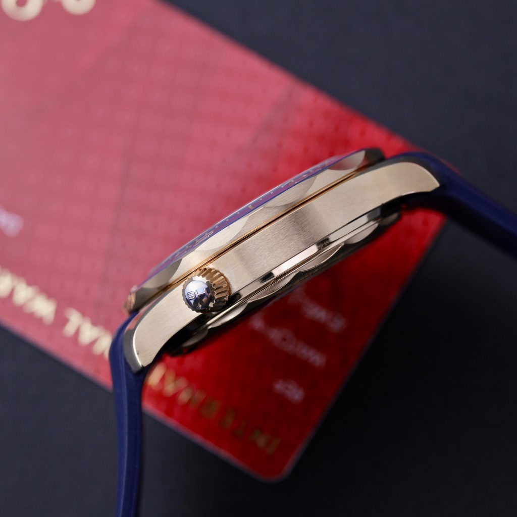 Omega Seamaster Diver 300M Rose Gold Replica Watches Dial Blue 42mm (2)