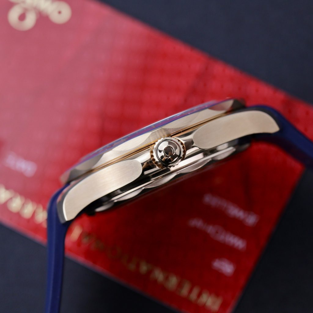 Omega Seamaster Diver 300M Rose Gold Replica Watches Dial Blue 42mm (2)