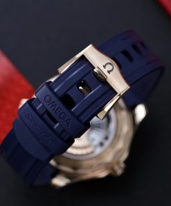 Omega Seamaster Diver 300M Rose Gold Replica Watches Dial Blue 42mm (2)