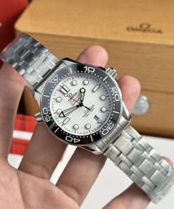 Omega Seamaster Diver 300m Co-Axial White Dial Best Replica Watch VS Factory 41mm (4)