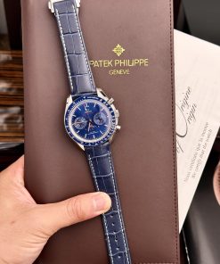 Omega Speedmaster Co-Axial Moonphase Blue Best Replica 44mm (5)