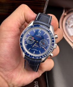 Omega Speedmaster Co-Axial Moonphase Blue Best Replica 44mm (5)
