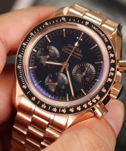 Omega Speedmaster Moonwatch Rose Gold Replica 11 Watch Dial Black 42mm (2)