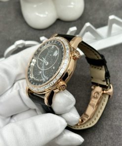 Patek Philippe 6104R Natural Diamond Baguette Solid Gold Watch 44mm (5)