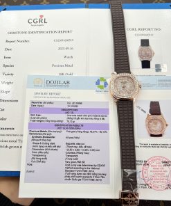 Patek Philippe Aquanaut 5062 18K Gold Wrapped Custom Full Moissanite Diamonds (1)