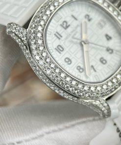 Patek Philippe Aquanaut 5069G Custom Moissanite Diamonds Replica Watch (1)