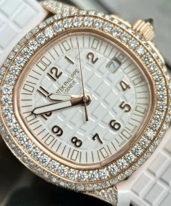 Patek Philippe Aquanaut 5069R Custom Moissanite Diamonds Replica Watches (4)