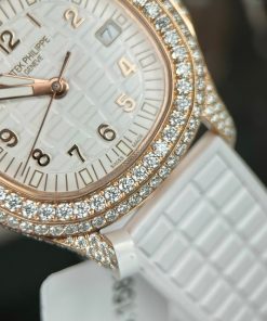 Patek Philippe Aquanaut 5069R Custom Moissanite Diamonds Replica Watches (4)