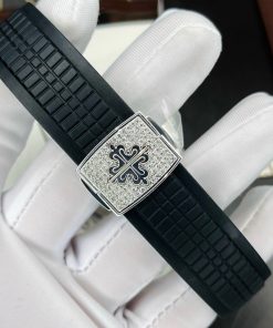 Patek Philippe Aquanaut 5167-300G Customs Moissanite Diamonds Best Replica 40mm (5)