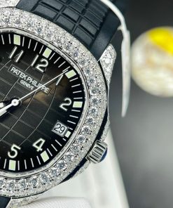 Patek Philippe Aquanaut 5167-300G Customs Moissanite Diamonds Best Replica 40mm (5)