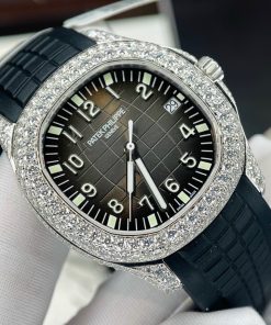 Patek Philippe Aquanaut 5167-300G Customs Moissanite Diamonds Best Replica 40mm (5)