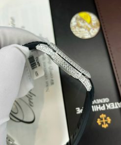 Patek Philippe Aquanaut 5167-300G Customs Moissanite Diamonds Best Replica 40mm (5)