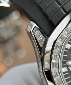 Patek Philippe Aquanaut 5167 Best Replica Watch Custom Moissanite Baguette 40mm (2)