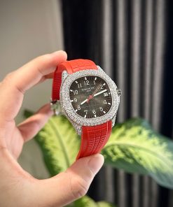 Patek Philippe Aquanaut 5167 Replica Watch Custom Moissanite Diamonds Hong Kong 40mm (2)