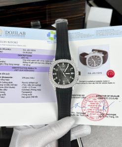 Patek Philippe Aquanaut 5167A Full Diamonds Black Dial Replica 40mm (1)