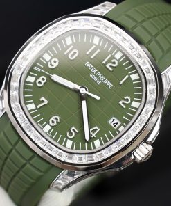 Patek Philippe Aquanaut 5168G Diamonds Baguette Replica GR Factory 42mm (2)