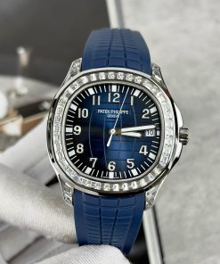 Patek Philippe Aquanaut 5168G Replica Watches Blue Rubber GR Factory (1)