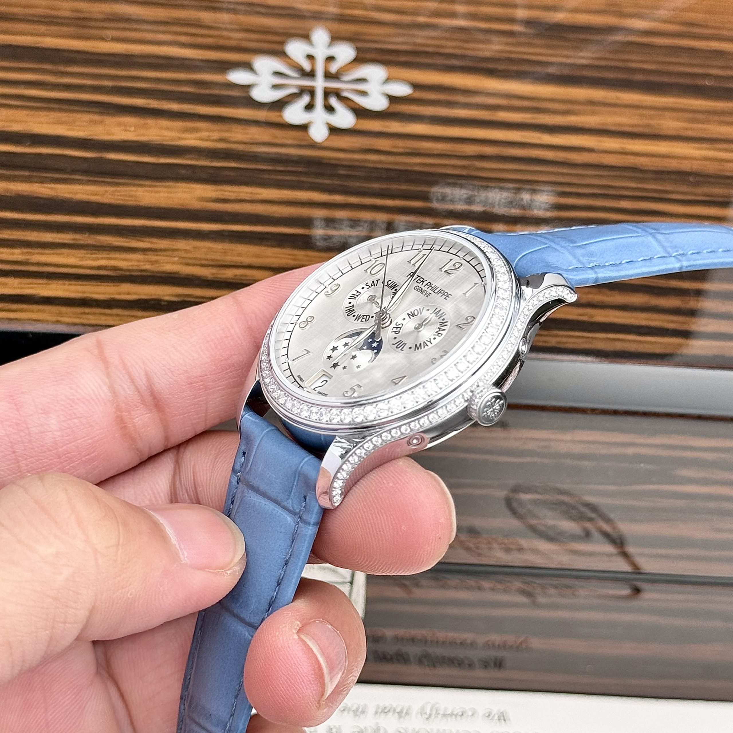 Patek Philippe Complications 4947G Diamonds Best Replica Watch 38mm (3) Patek Philippe Complications 4947G Diamonds Best Replica Watch 38mm (1)
