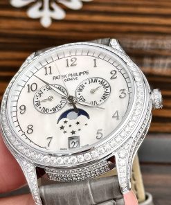 Patek Philippe Complications 4947G Gray Leather Strap Best Replica 38mm (2)