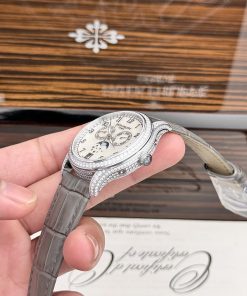 Patek Philippe Complications 4947G Gray Leather Strap Best Replica 38mm (2)